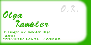 olga kampler business card